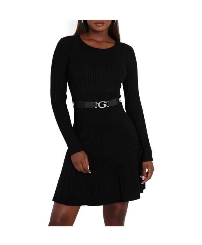 

Элегантное платье с кружевными деталями Guess, черный