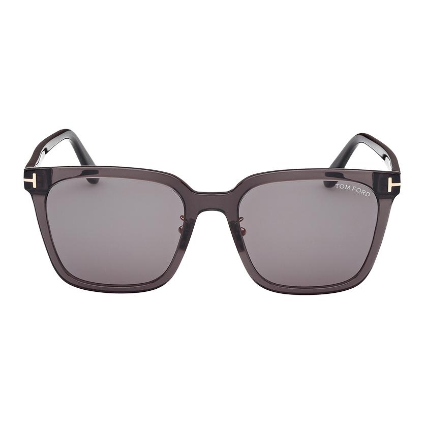 TOM FORD Квадратные солнцезащитные очки с пластиковой оправой унисекс серые, Transparent Gray — фото 2