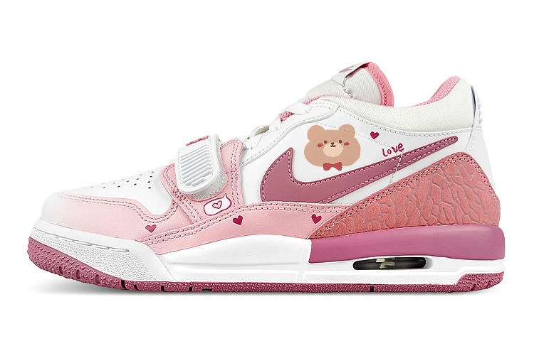 Кроссовки JORDAN Legacy 312 Vintage Basketball Shoes Women's Mid-Top White Pink