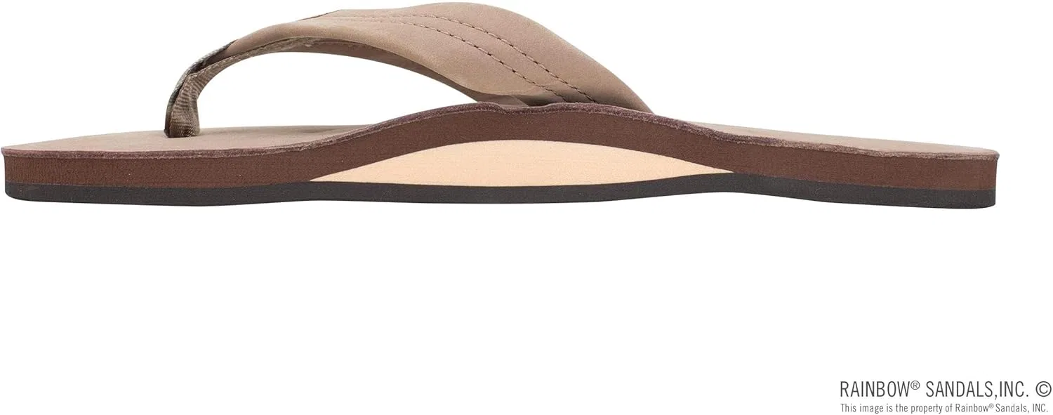 Мужские сандалии Rainbow из двухслойной кожи с поддержкой свода стопы Rainbow Sandals, Dark Brown — фото 2