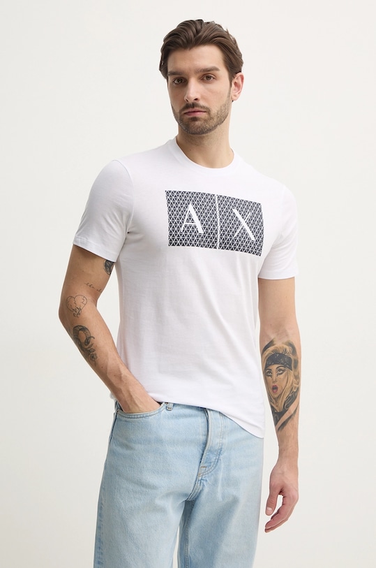 

Хлопковая футболка Armani Exchange, белый
