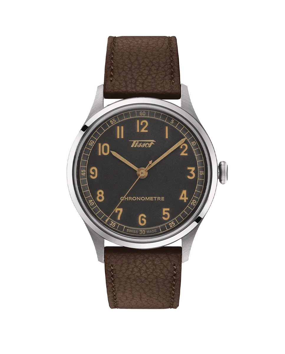 

Мужские часы Heritage 1938 из коричневой кожи Tissot, коричневый