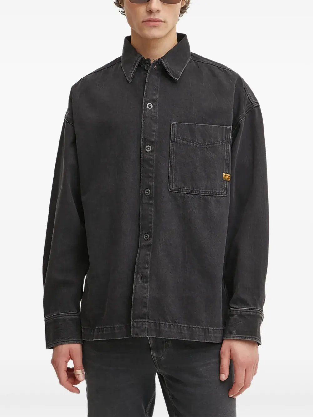 

Джинсовая рубашка с карманами G-Star Raw, черный