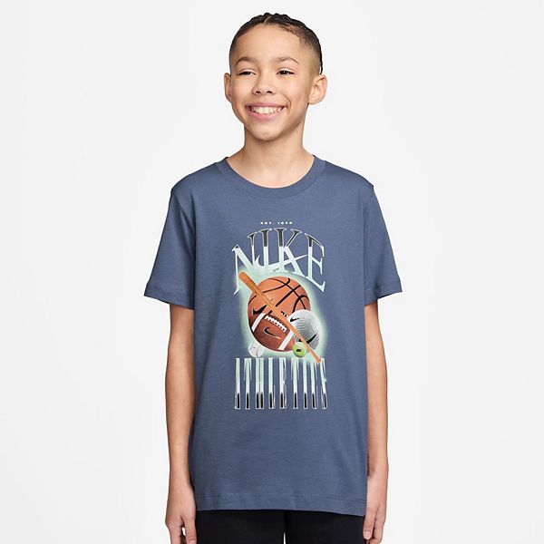 

Детская футболка с коротким рукавом и принтом Wildcard Nike, World Indigo