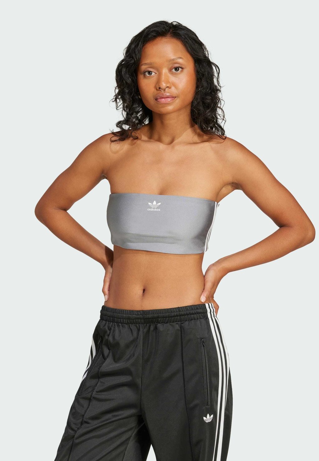 

Топ 3-STRIPES TUBE LONG-SLEEVE Adidas Originals, серый