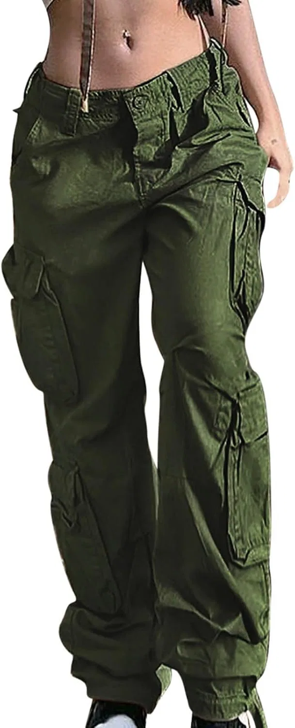 Джинсы мешковатые карго, Y2K, Army Green