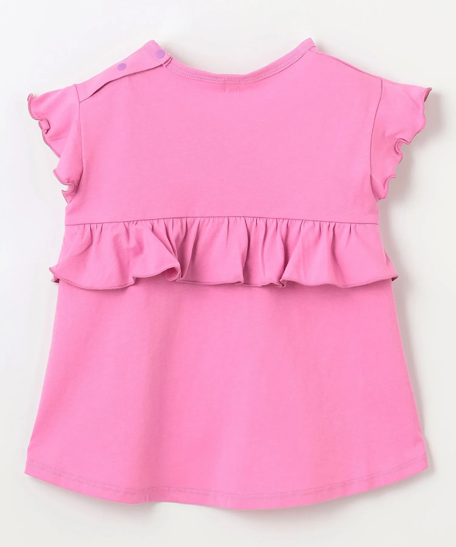 Детская футболка с оборками на спине Kumikyoku BACK FRULL TUNIC розовый — фото 2