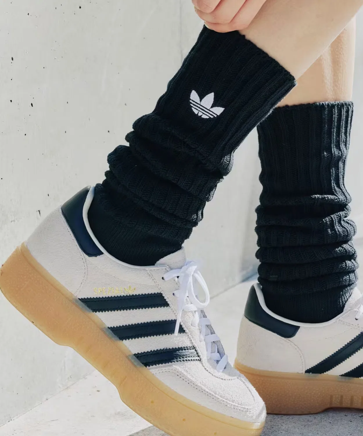 Носки adidas Rib 1 пара, хлопок, чёрные