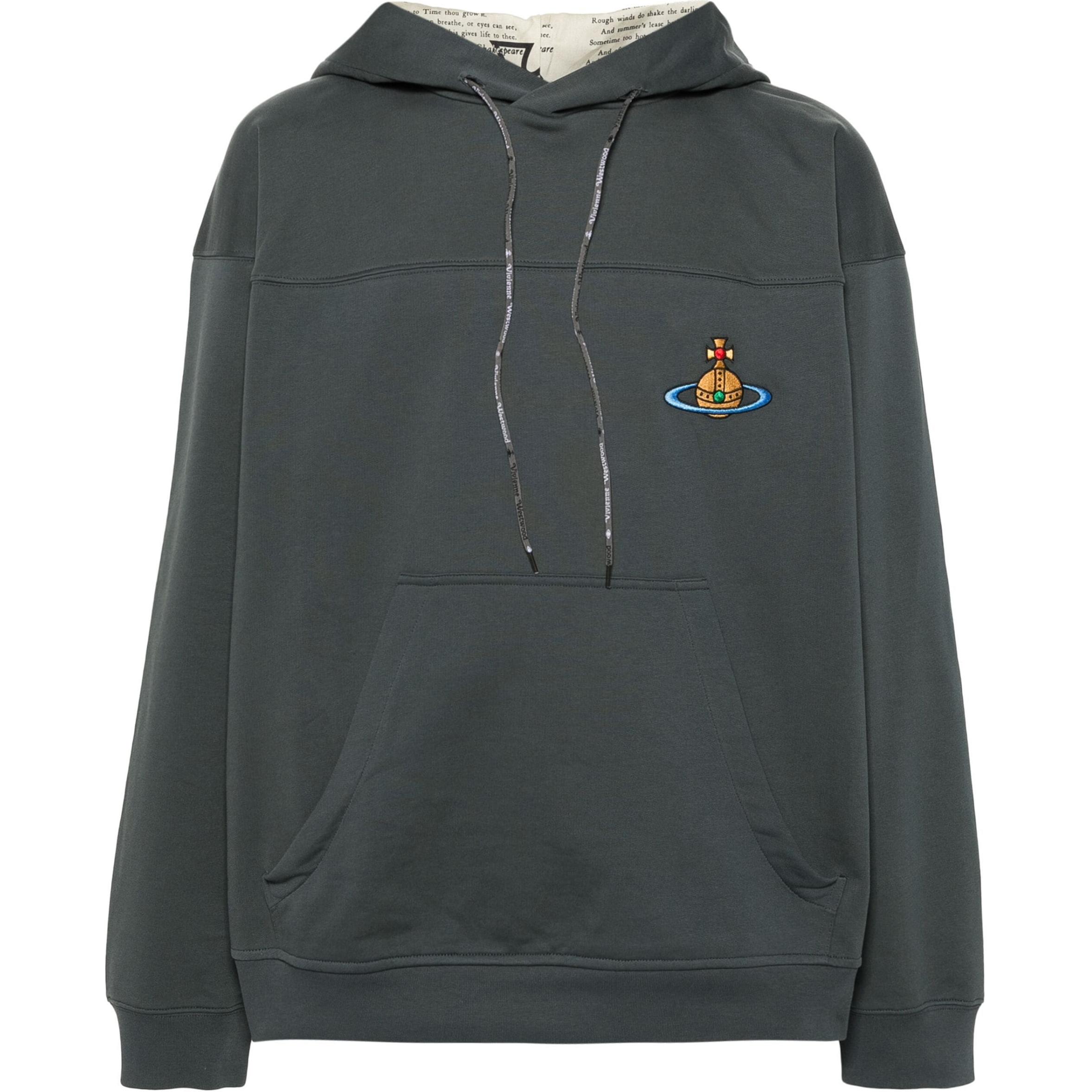 

Толстовка с вышивкой логотипа Orb Vivienne Westwood, серый