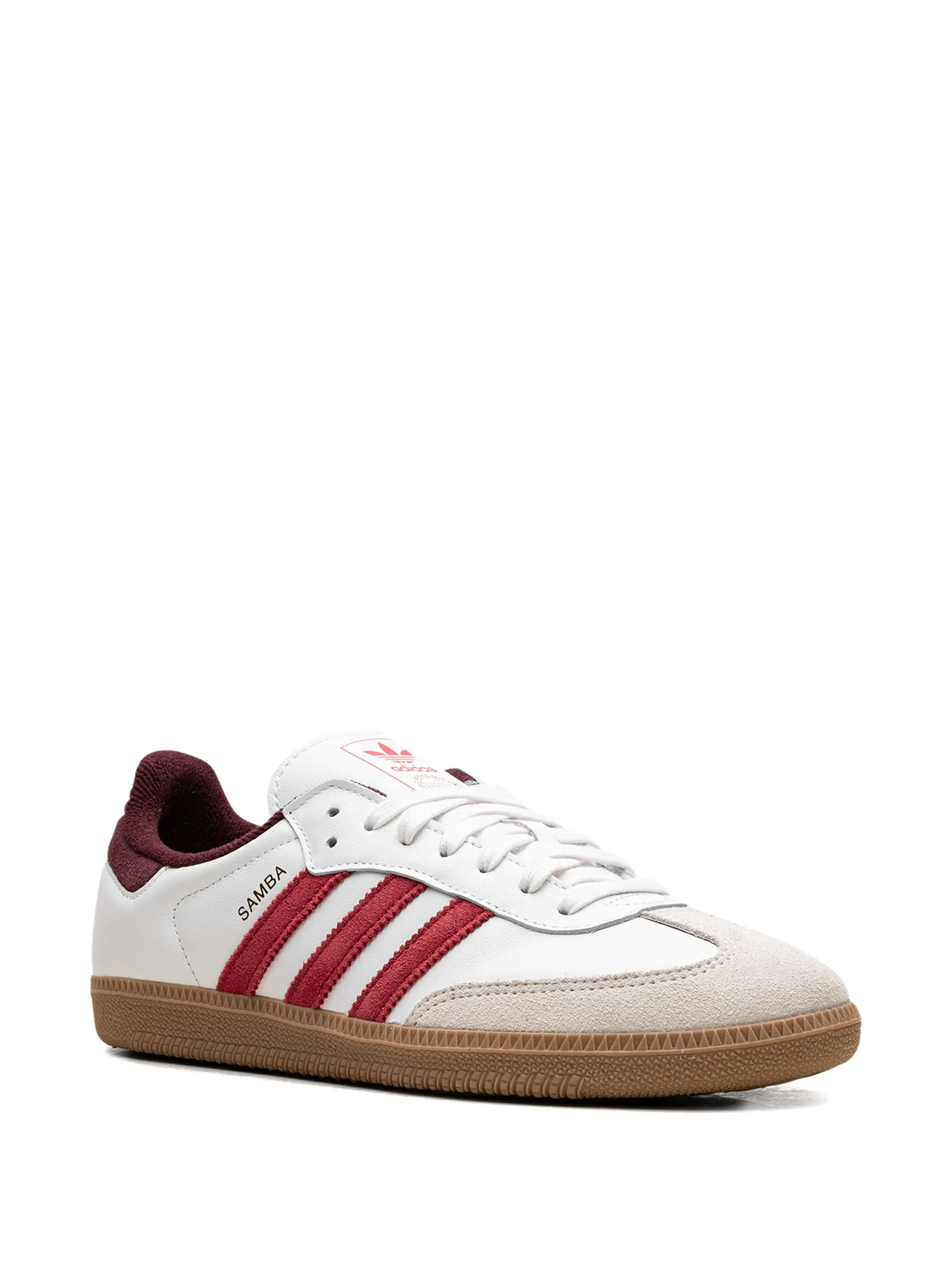 Кроссовки Samba OG Core White/Better Scarlet/Shadow Adidas, белый — фото 2