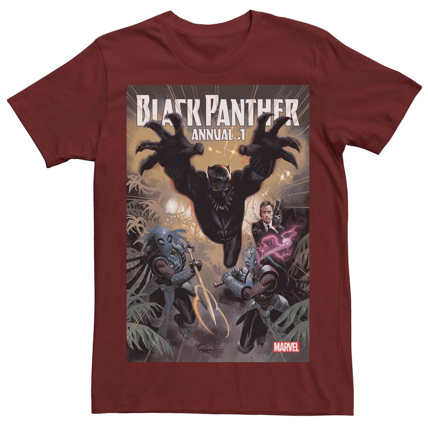 

Мужская футболка с обложкой комикса Marvel's Black Panther Annual #1 Licensed Character