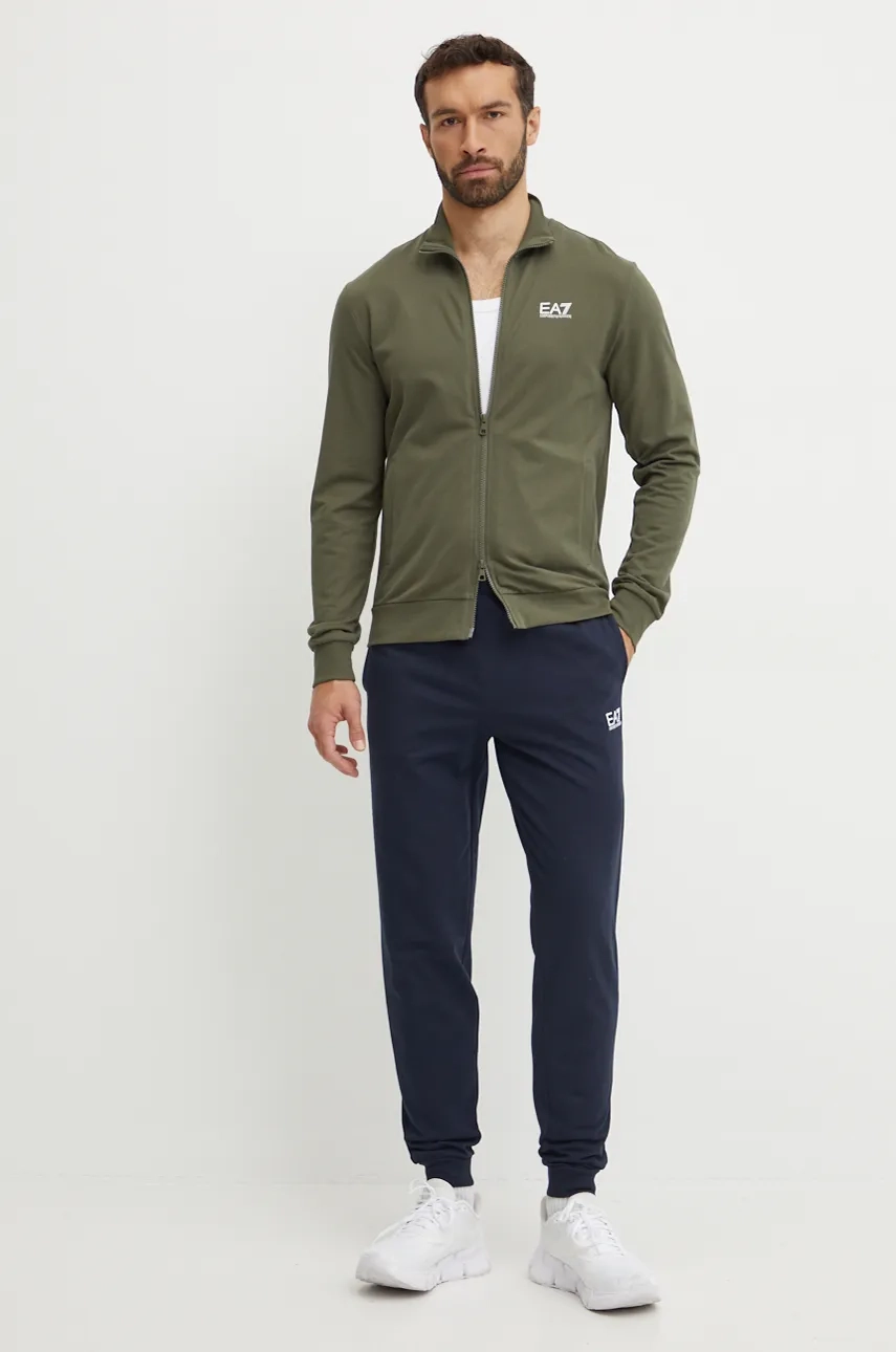 

Шерстяной костюм EA7 Emporio Armani, зеленый