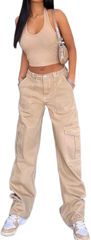 

Женские готические карго джинсы wide leg в стиле панк-гранж Argeousgor