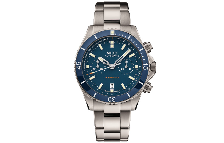 

MIDO Часы Automatic Mechanical Movement Men's Watch Watch Blue Dial Titanium Ceramic Watch Case Titanium Strap, Blue