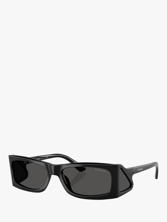 

Мужские прямоугольные солнцезащитные очки pr b03s Prada, черный