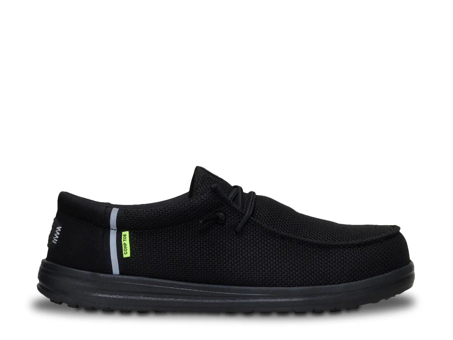 Слипоны HEYDUDE Wally Composite Toe Work Slip-On - Men's, черный/черный — фото 2