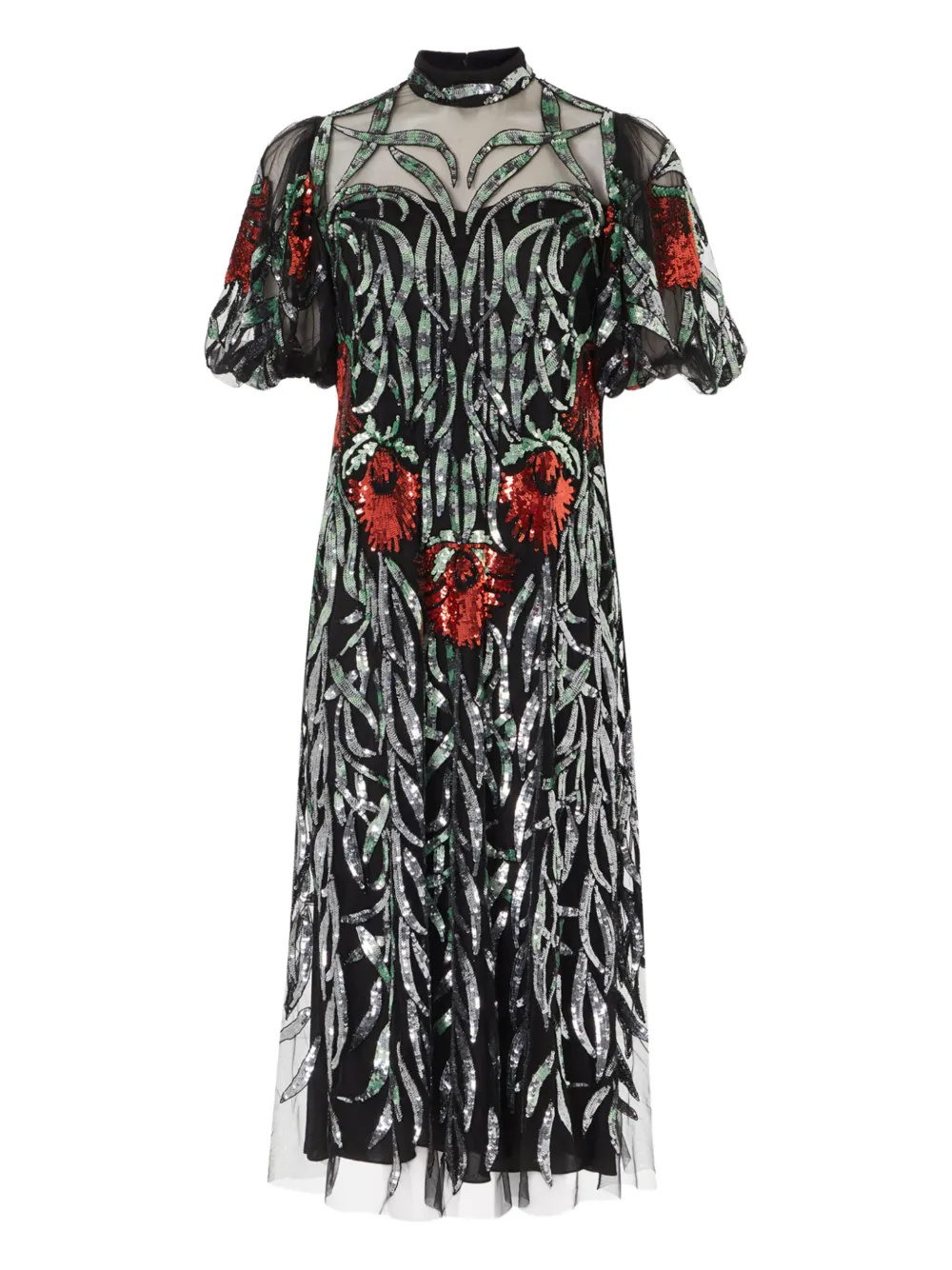 

Платье миди с пайетками Temperley London, черный