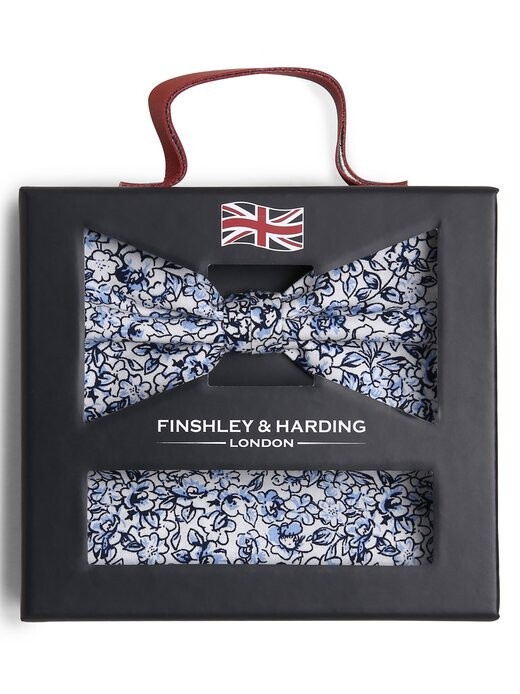 

Галстук-Бабочка и нагрудный платок Finshley & Harding London, белый