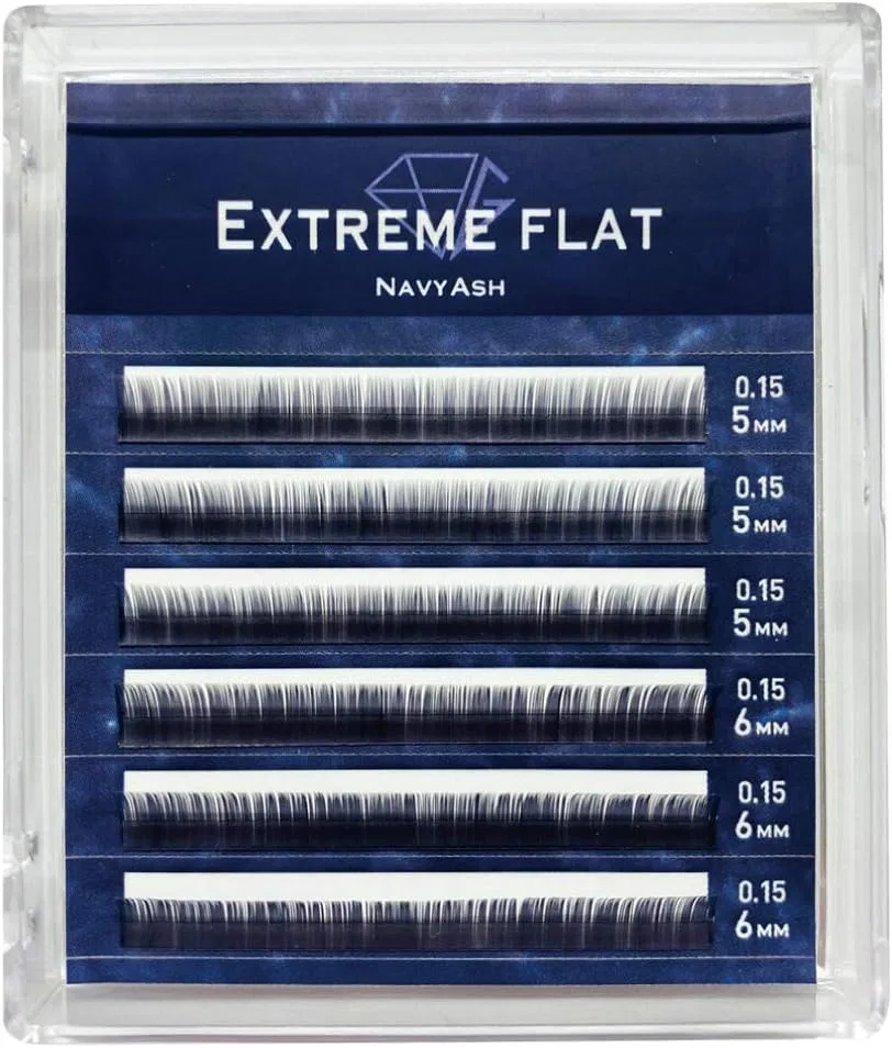 Ресницы для нижних век Flat Navy Ash GLAMORIZE 0.15