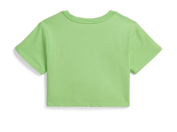 Футболка хлопковая Big Pony Logo Cotton Boxy Tee Polo Ralph Lauren Kids, Collection Lime — фото 2