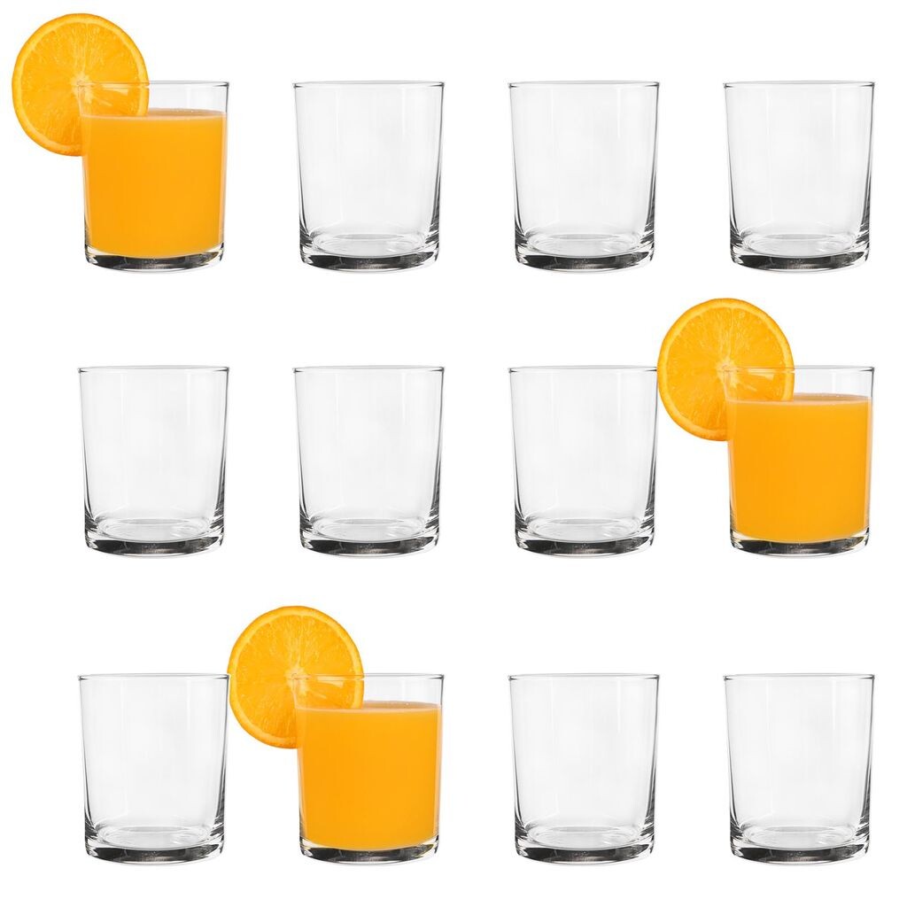 

12 стаканов для виски Liberty емкостью 280 мл — стеклянные старомодные стаканчики для коктейлей с бурбоном и ромом в подарочной упаковке — от LAV