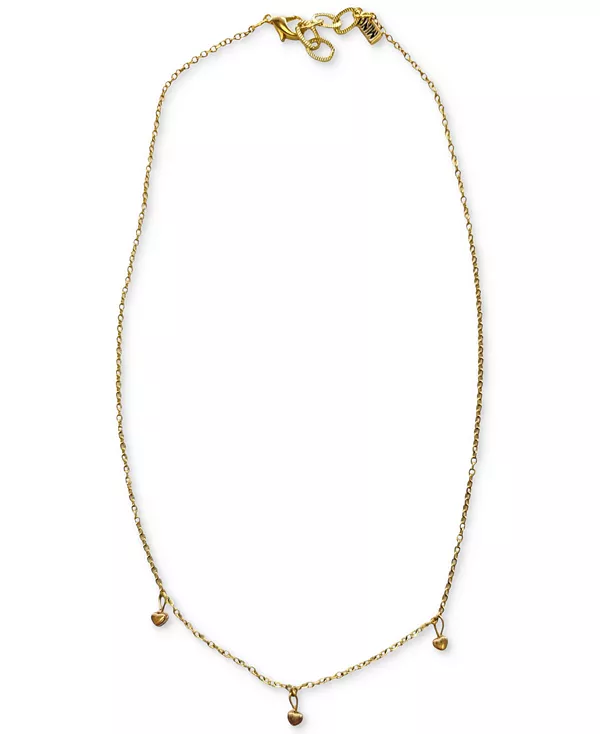 

Золотистое ожерелье с подвеской в виде сердца, 16 дюймов + удлинитель 1 дюйм Minu Jewels, gold