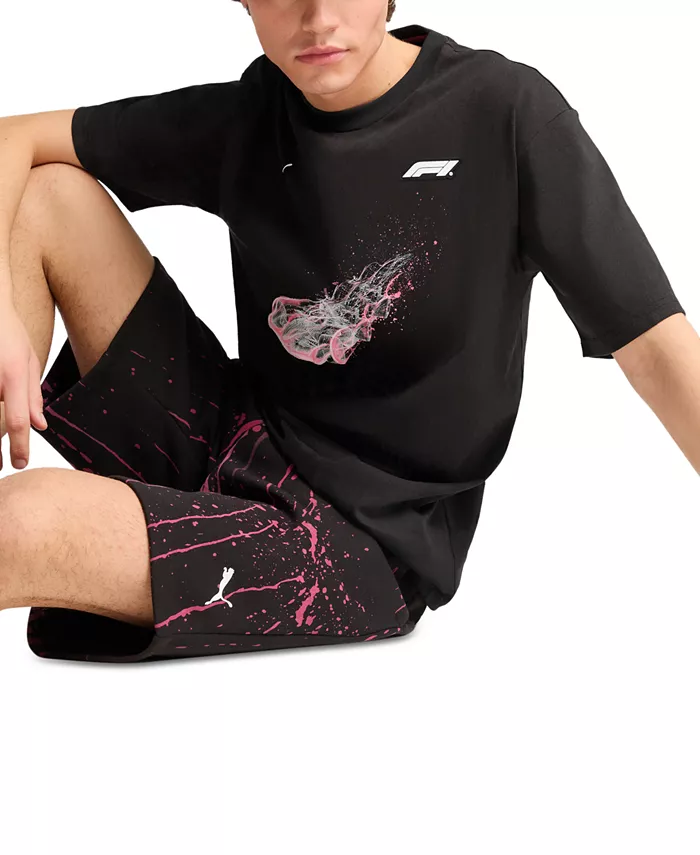 

Мужская футболка F1 с графическим принтом Splash Color Puma, черный