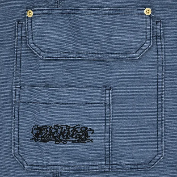 Брюки-карго Supreme x Dickies на фланелевой подкладке, светло-голубые — фото 3
