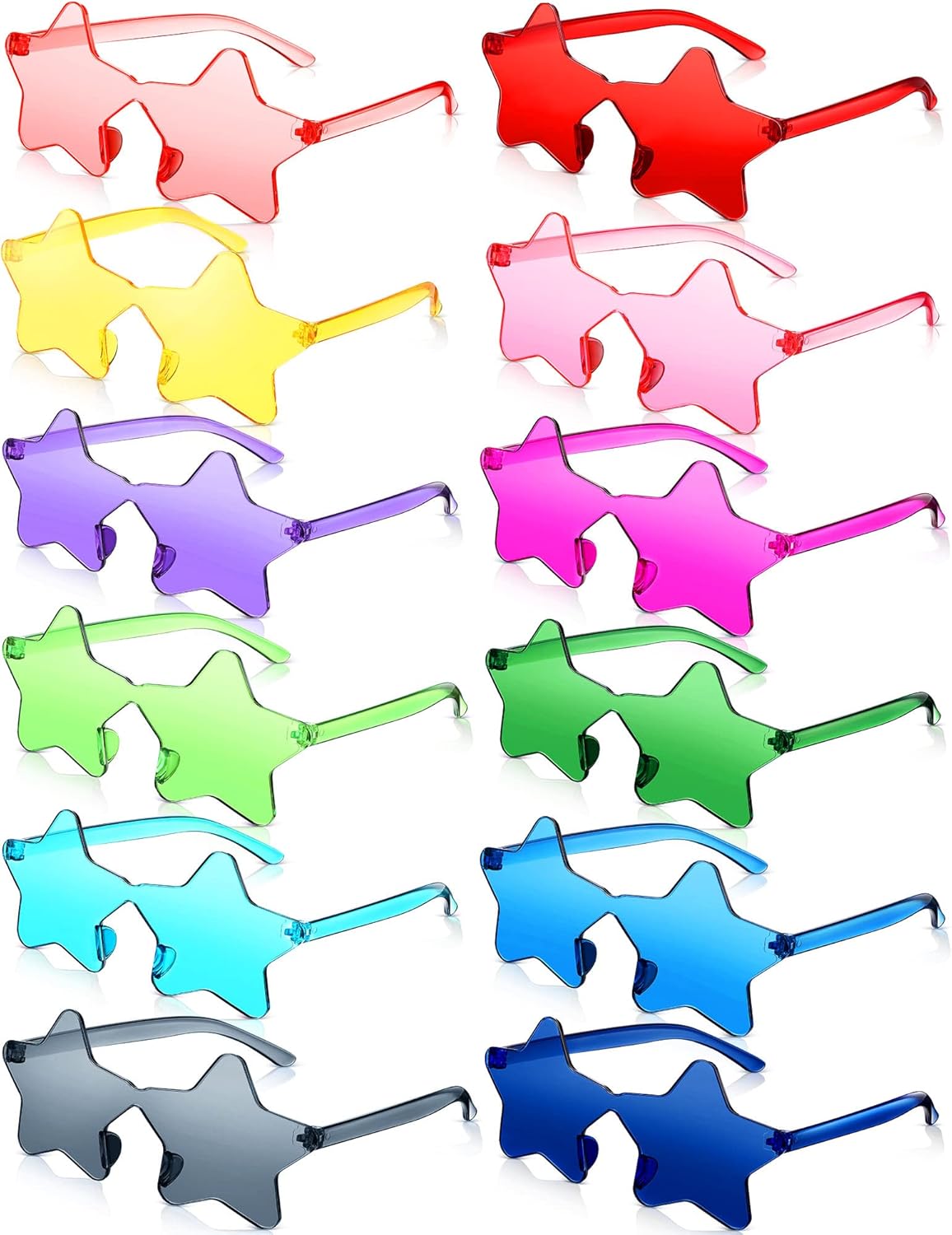 

Очки Cindeer, 12 пар, сувениры для вечеринки в честь Дня святого Валентина, в форме звезды, без оправы, солнцезащитные очки для женщин, аксессуар в виде пентаграммы и звезды, символ команды, Multicolor
