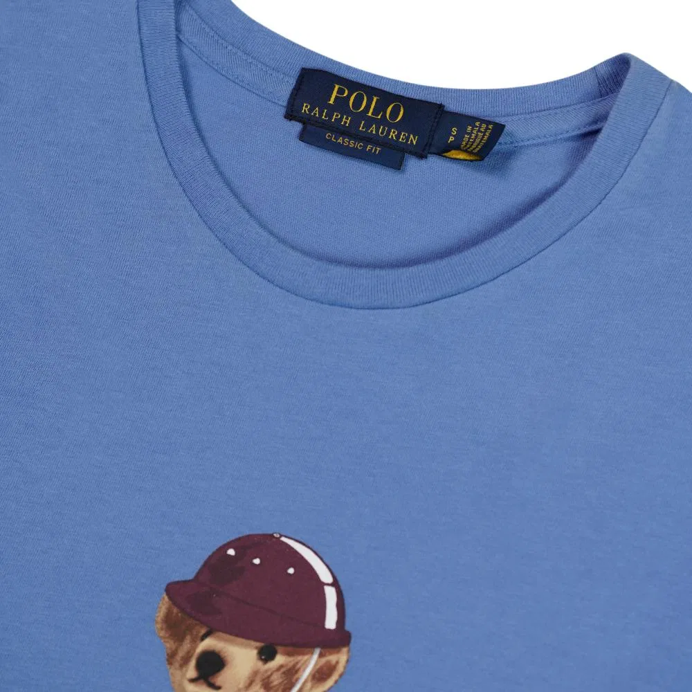 Polo Ralph Lauren Футболка Polo Bear с вышивкой Ralph Lauren синяя мужская — фото 4