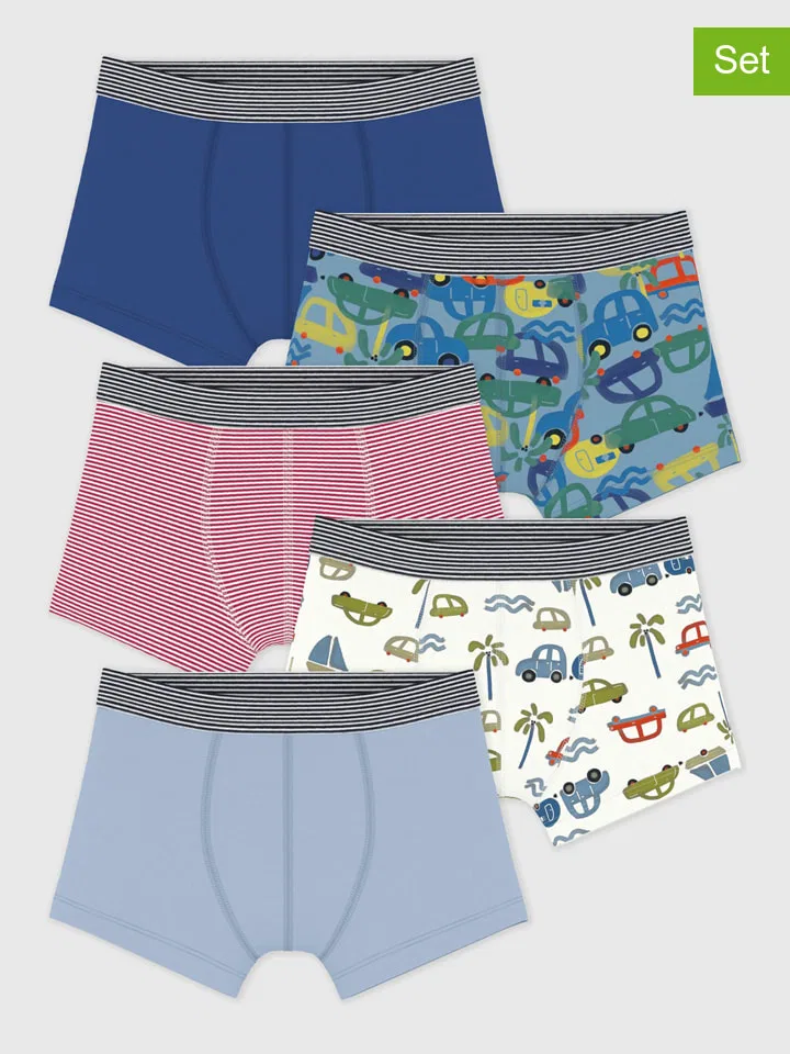 Боксеры набор 5 штук PETIT BATEAU, разноцветный