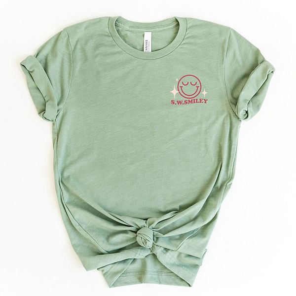 

Футболка с принтом SWSmiley celebrate the little wins Simply Sage Market, Sage