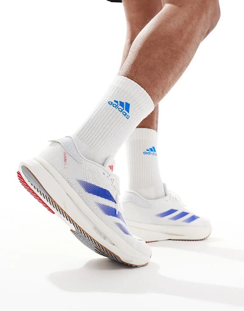 

Кроссовки adidas Running Adizero SL2 белого и синего цвета adidas performance