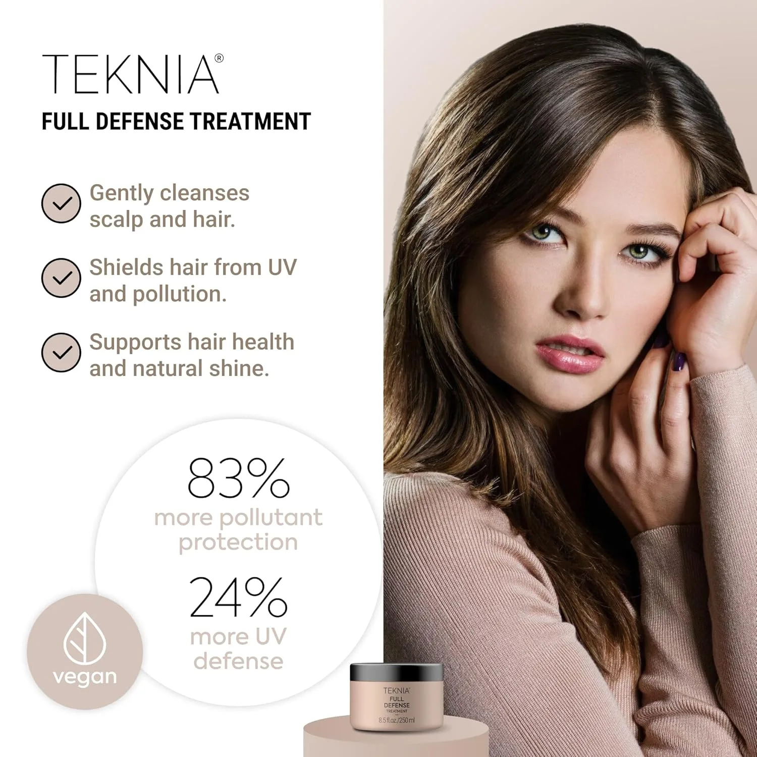 LAKMÉ Teknia Full Defense Hair Treatment, защитная маска для волос от загрязнения и УФ-лучей, 8,5 жидких унций — фото 2