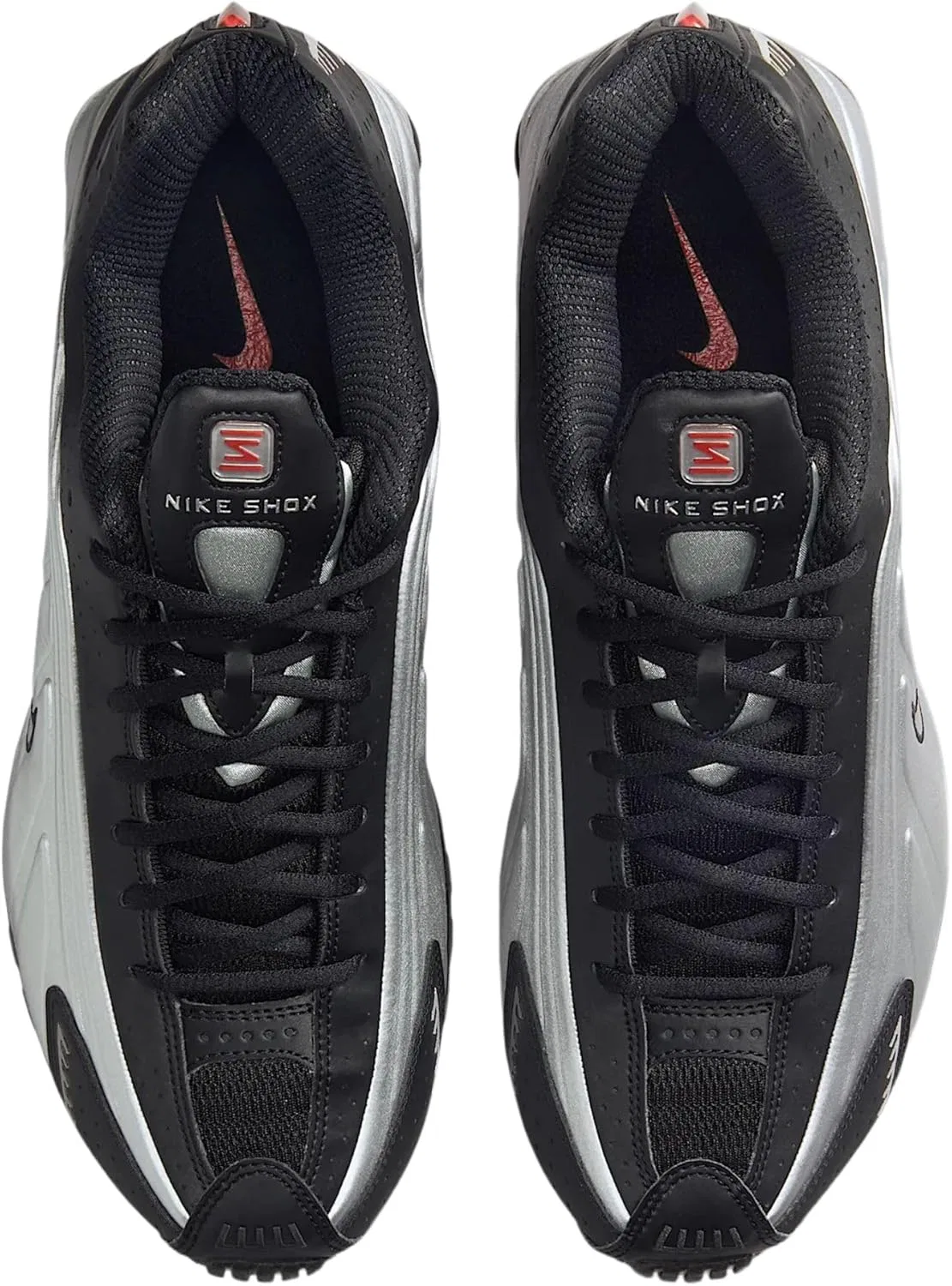 Мужские кроссовки для легкой атлетики Nike Shox R4, Metallic Silver Black Picante Red Metallic Silver — фото 3