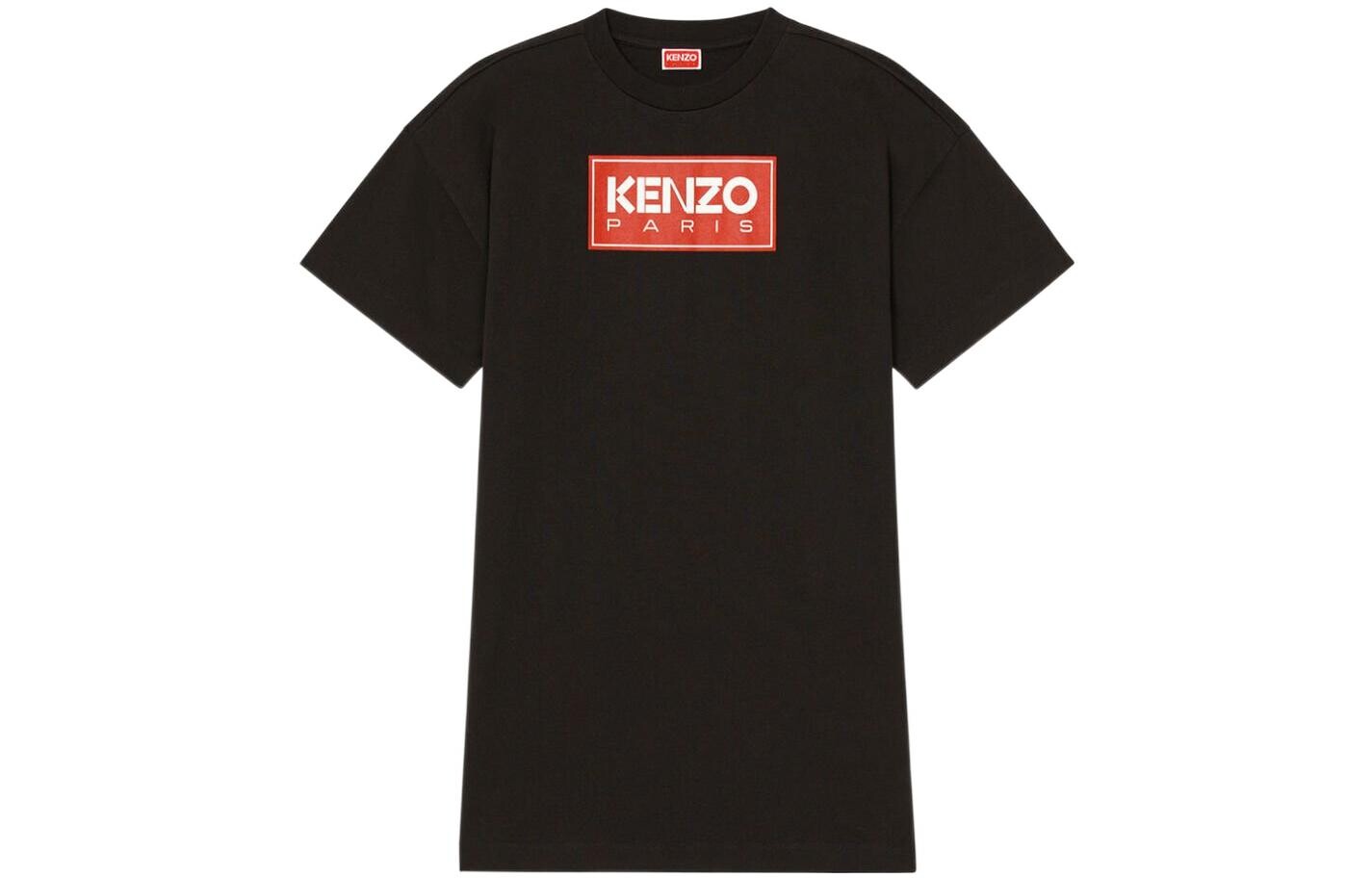 

Платье с короткими рукавами женское черное Kenzo
