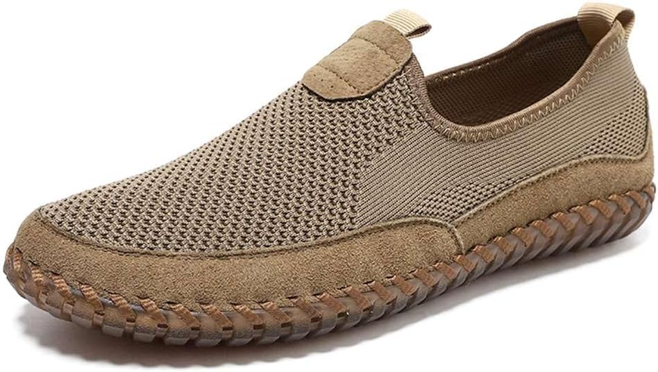 

Мужские мокасины из натуральной кожи, слипоны, мягкие прогулочные туфли с перфорацией для вождения Mitvr, хаки