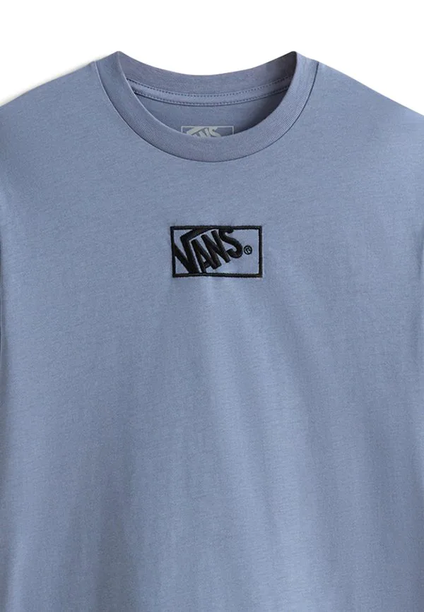 Футболка с принтом в виде блочных коробок Vans, Medium Blue — фото 3