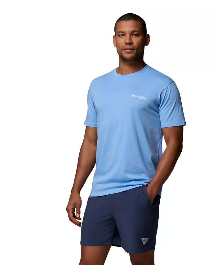 

Мужская футболка с ярким принтом Columbia, синий