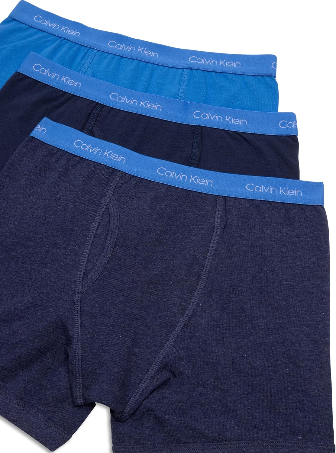 Комплект из 3 трусов-боксеров для мальчиков Calvin Klein, Blue Bell/Black Iris/Captains Blue — фото 3
