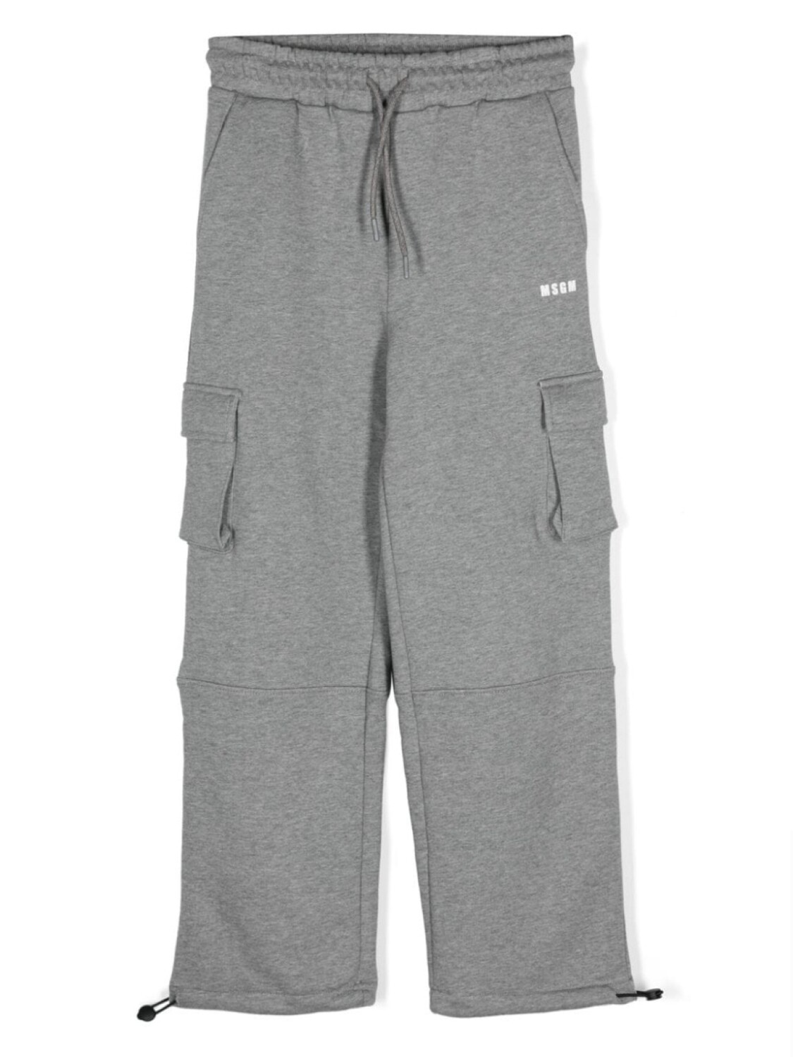 

MSGM Kids брюки карго с логотипом, серый