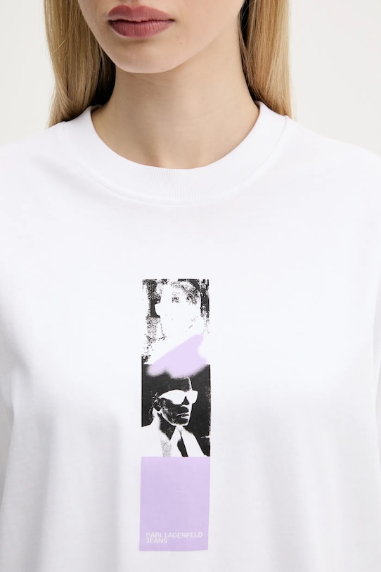 

Хлопковая футболка Karl Lagerfeld Jeans, белый