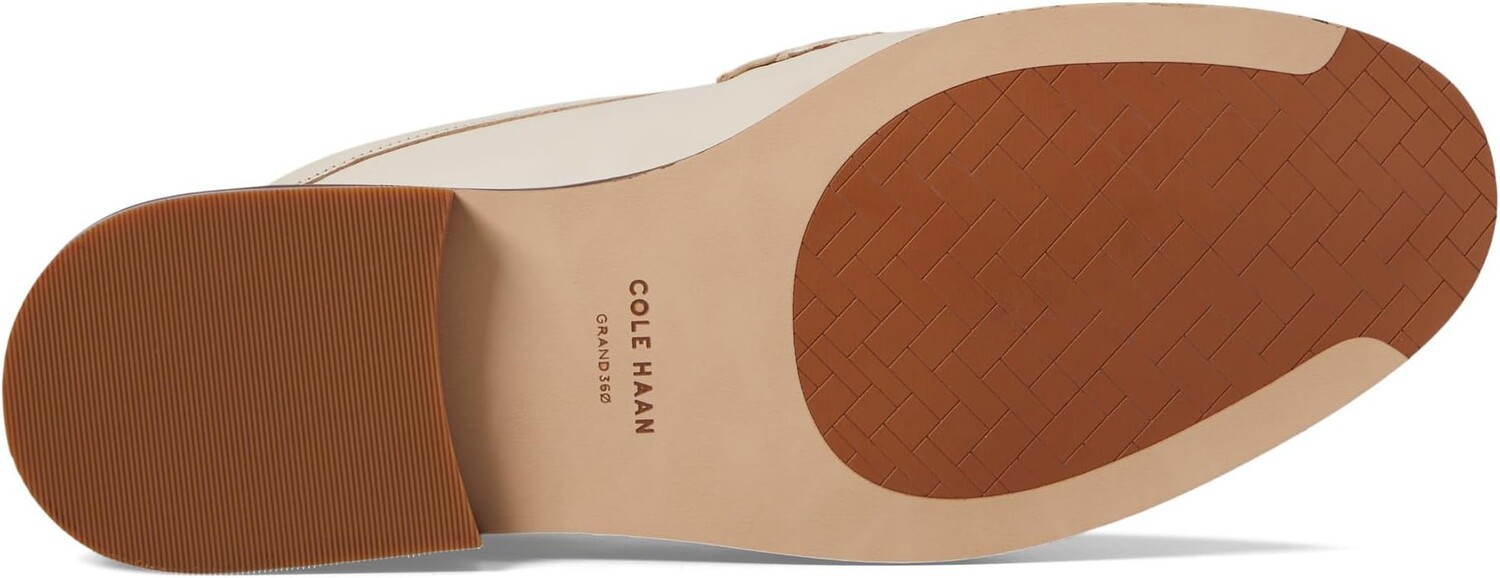 Лоферы Cole Haan Lux Pinch Penny Mule, цвет Sandollar Leather/White Leather — фото 3