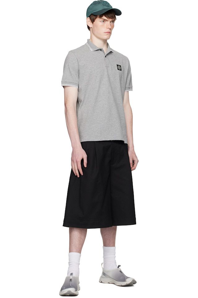 2200007 поло из органического хлопка Stone Island, серый — фото 4