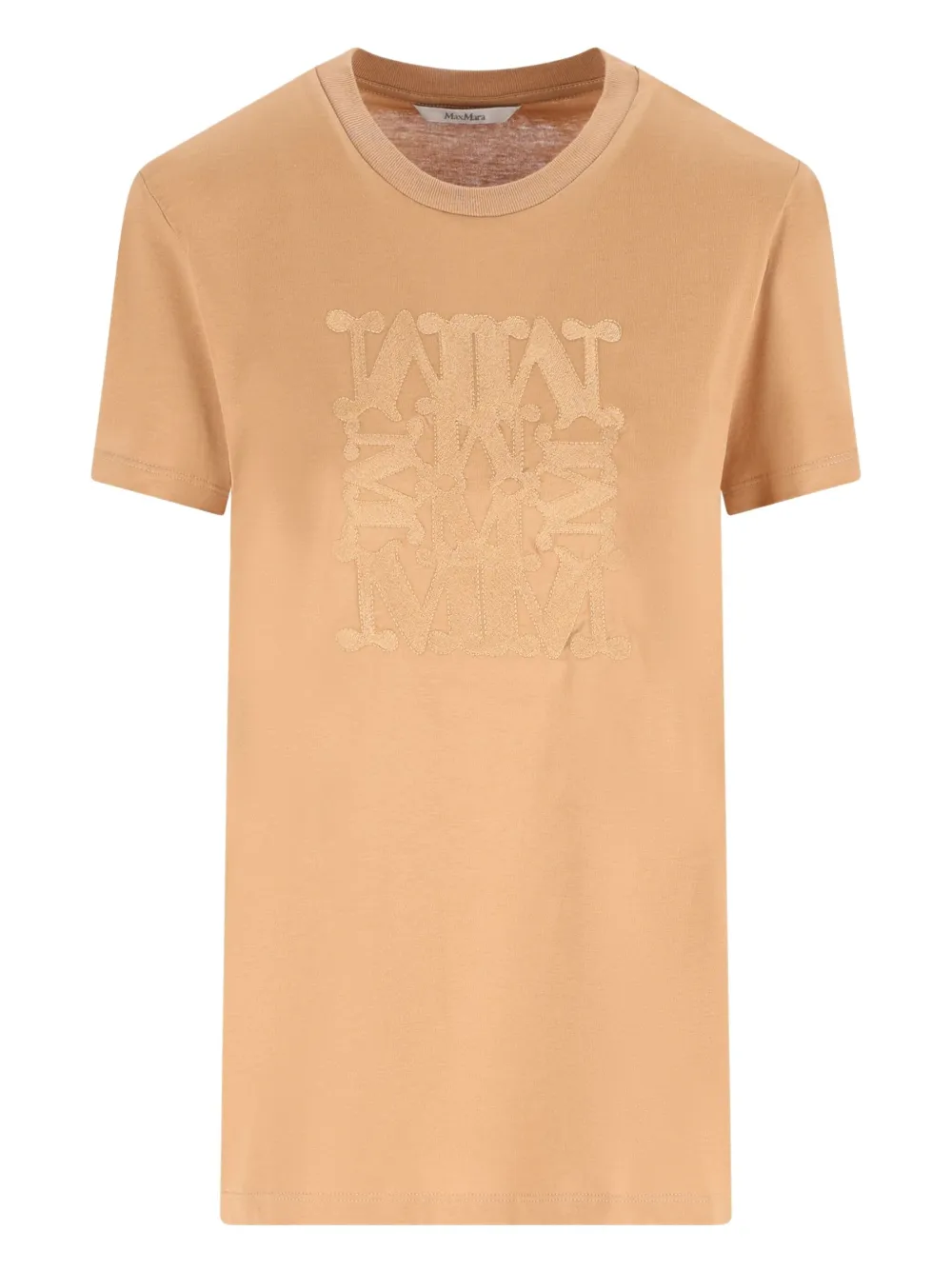 

Футболка с вышитым логотипом Max Mara, коричневый