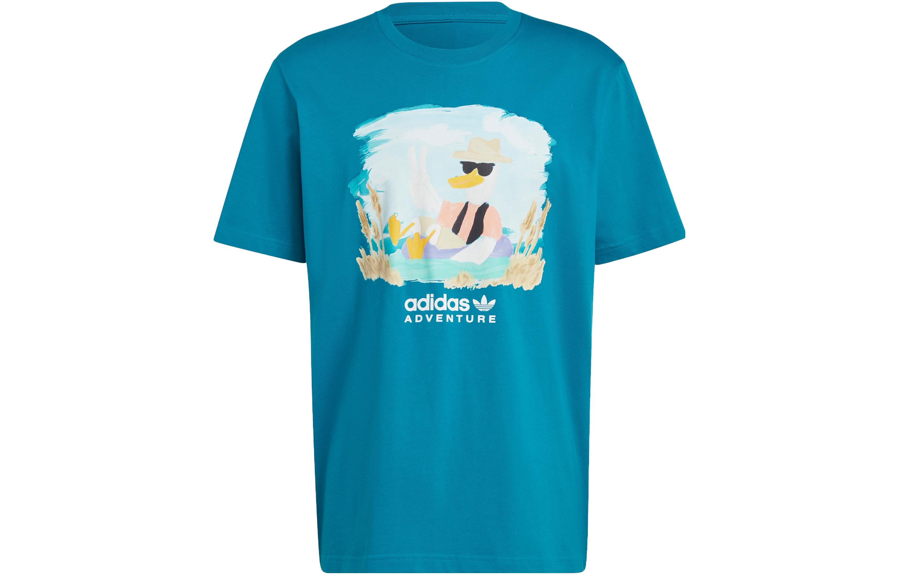 Футболка мужская Water Duck Green Adidas Originals, бирюзово-зеленая — фото 2