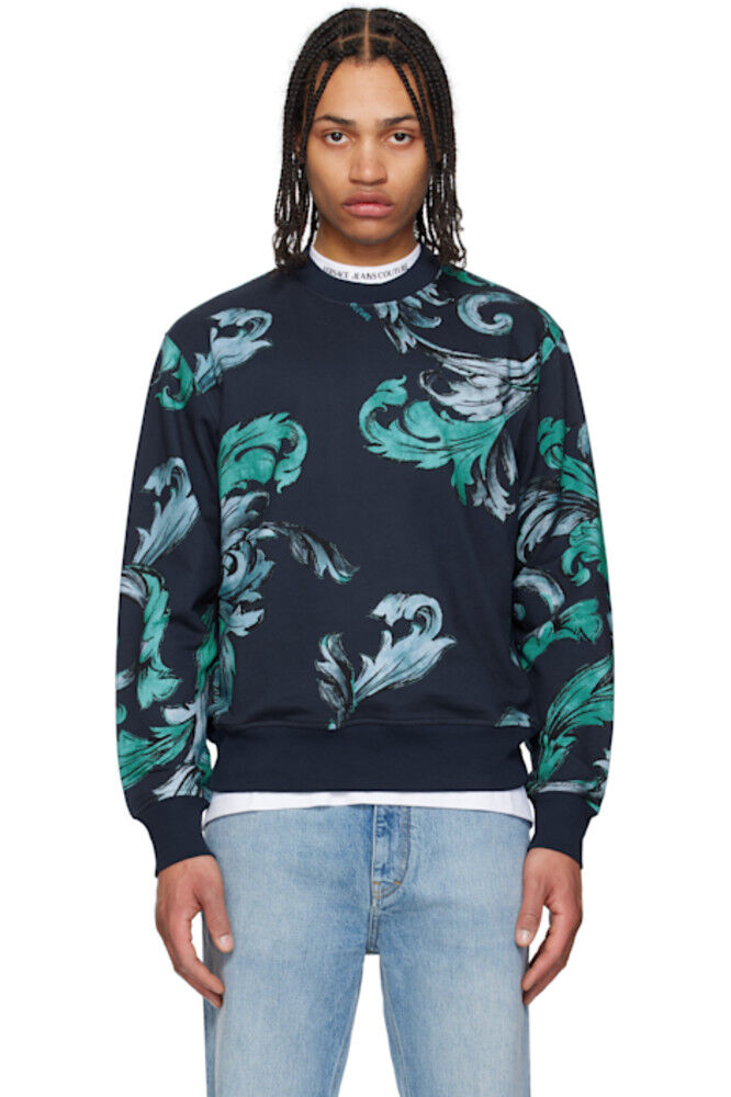 

Синяя графическая толстовка Versace Jeans Couture