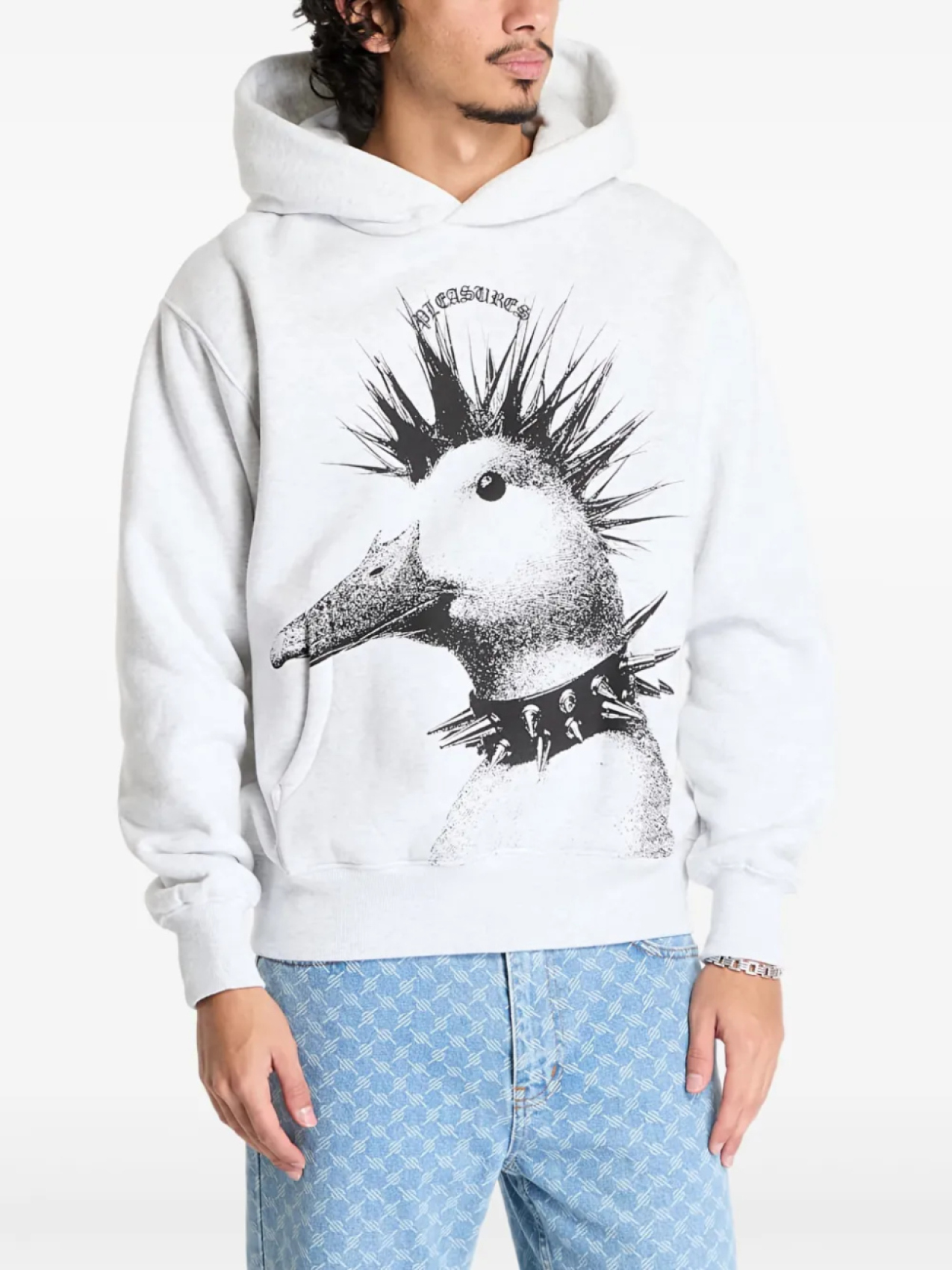 

Pleasures худи Punk Duck, серый