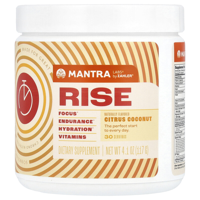 

Zahler, Rise, Citrus Coconut, 4.1 oz (117 g)