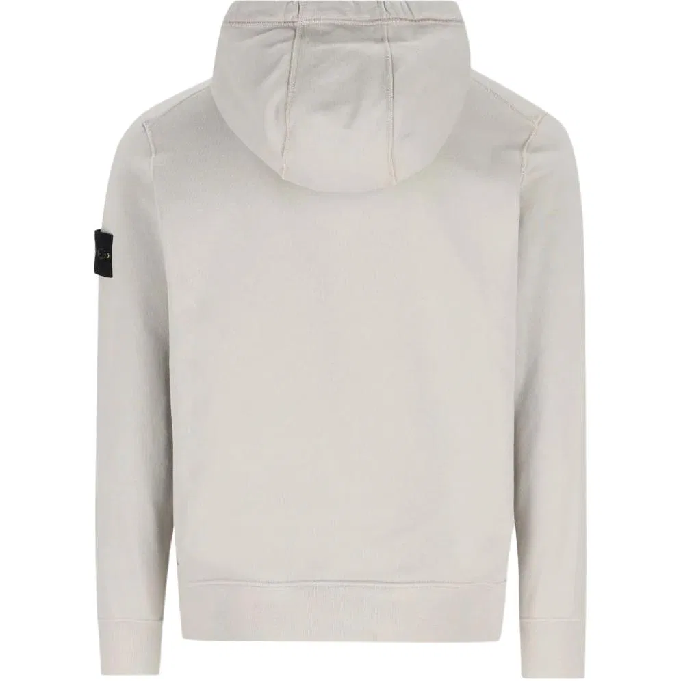 Худи на молнии с патчем логотипа STONE ISLAND, Gray — фото 3
